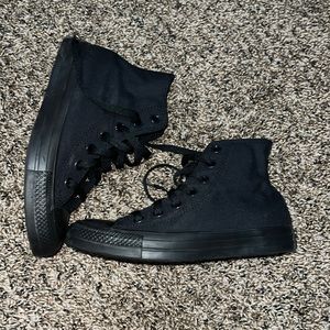 Womens converse like new black